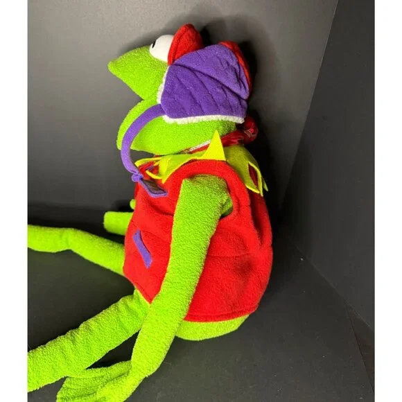 Vintage Jim Hensons Kermit The Frog w/ Christmas Hat & Vest 25" - Picture 3 of 7